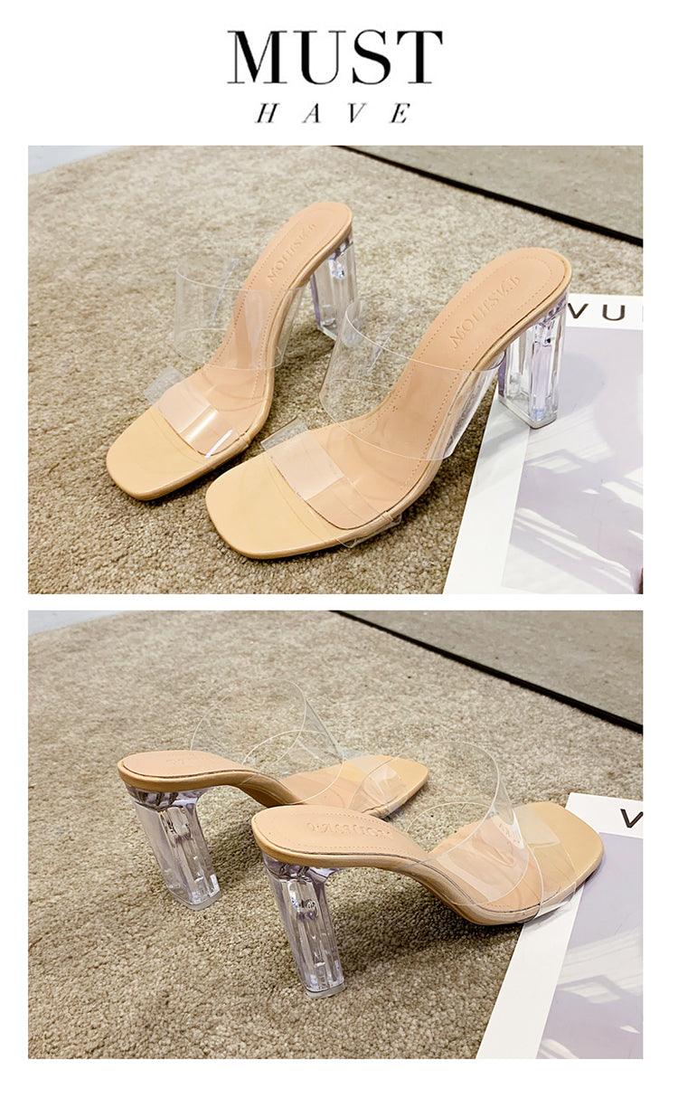 Sexy transparent high heel sandals for women - HABASH FASHION