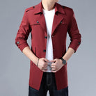 Men Windbreaker Coats Quality Buttons - HABASH FASHION