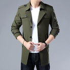 Men Windbreaker Coats Quality Buttons - HABASH FASHION