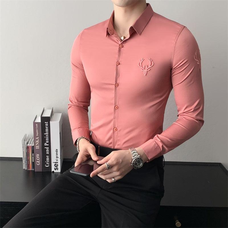 Long Sleeve Shirts for Men Slim Fit Formal - HABASH FASHION