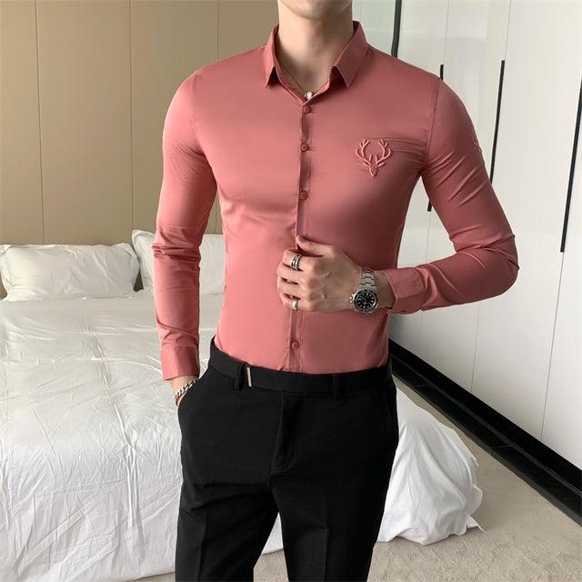 Long Sleeve Shirts for Men Slim Fit Formal - HABASH FASHION