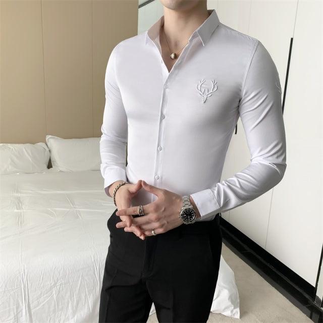 Long Sleeve Shirts for Men Slim Fit Formal - HABASH FASHION