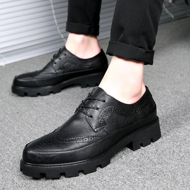 Men business Dress Shoes Leather Luxury Italian - HABASH FASHION