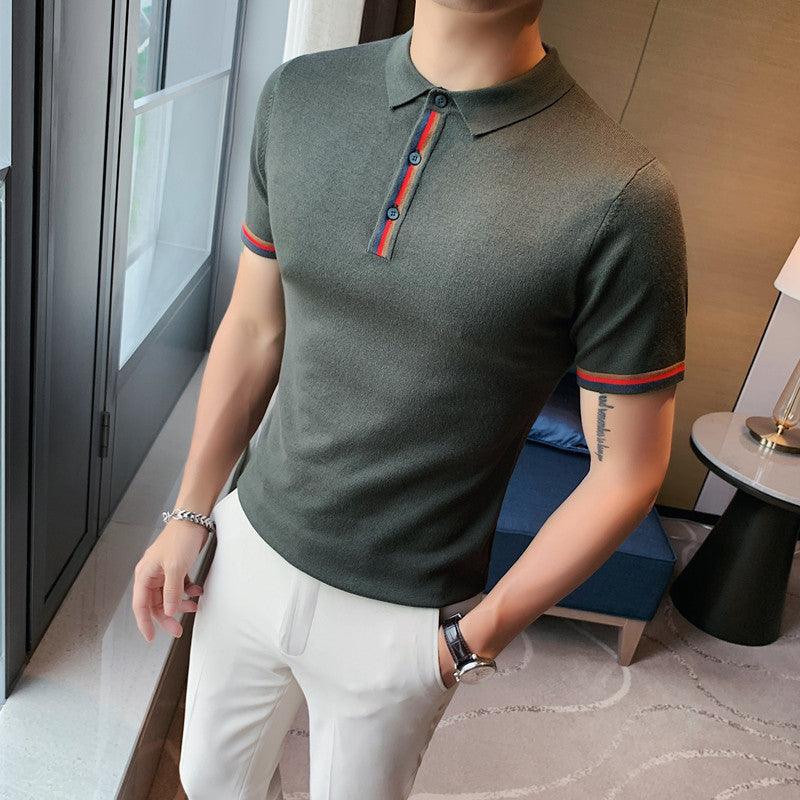 Men Solid Color Polo shirts Summer Men Clothing - HABASH FASHION
