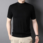 Men Casual Solid Clothing Male Short Sleeve Sweaters - HABASH FASHION