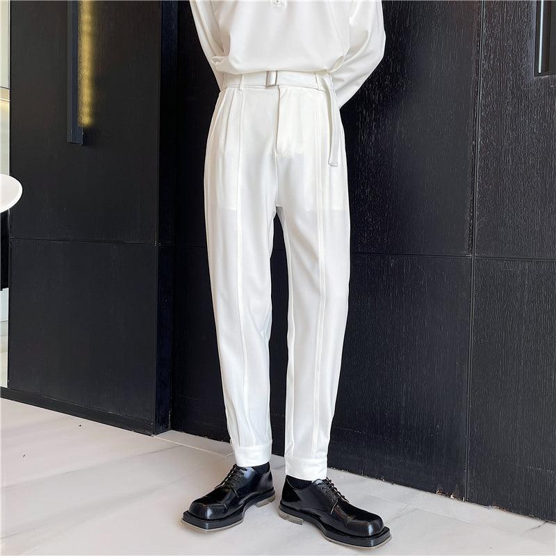 Men Solid Man Trouser Casual Pant Quality - HABASH FASHION
