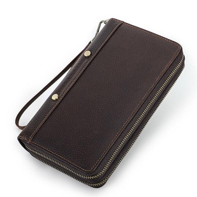Men Bag Genuine Leather Male Long Wallets Multi Card Holder - HABASH FASHION