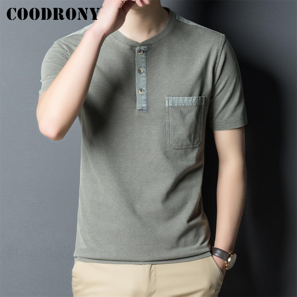 Male Solid Cotton Clothing Casual Men O-Neck - HABASH FASHION