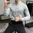 High-Grade Stripes Long Sleeve Shirts/Male Slim Fit - HABASH FASHION