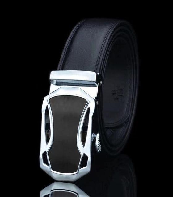 Men Belt Metal Automatic Buckle Car Logo Genuine leather Girdle - HABASH FASHION