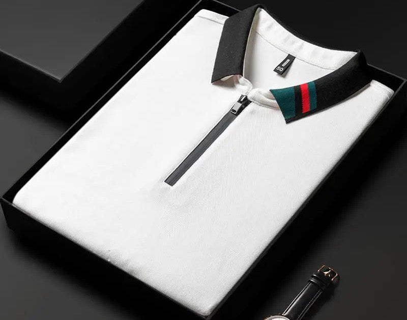 100% Cotton Designer  Stripe Long Sleeve T-shirt High Men - HABASH FASHION