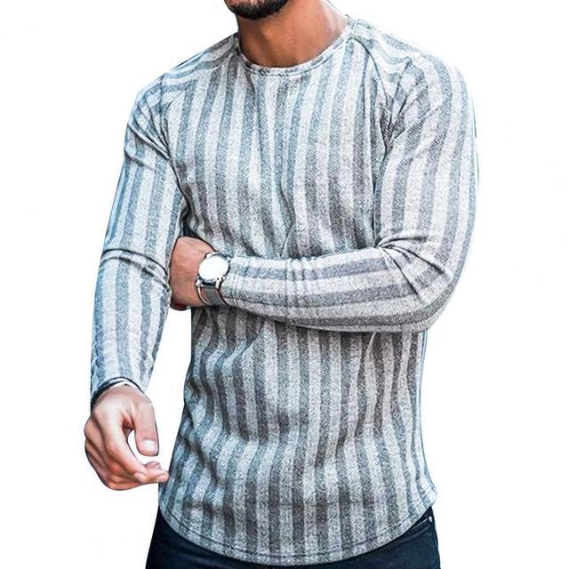 Men Casual T Shirt Slim Tops Spring New Long Sleeve Cotton - HABASH FASHION