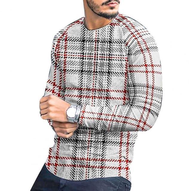 Men Casual T Shirt Slim Tops Spring New Long Sleeve Cotton - HABASH FASHION