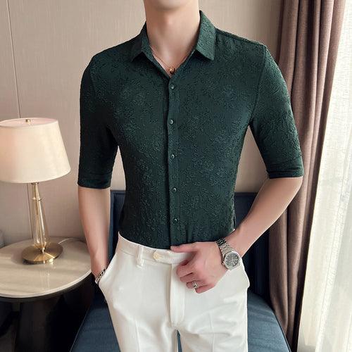 Men Summer High Quality Short Sleeve Shirts/Male - HABASH FASHION