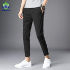 Casual Pants Men Cotton Slim Fit Chinos Ankle-Length Pants - HABASH FASHION