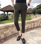 Men Elegant Slim Fit Tight-ankle Suit Trousers Pants - HABASH FASHION