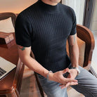 Men Spring High Quality Short Sleeve Knit - HABASH FASHION