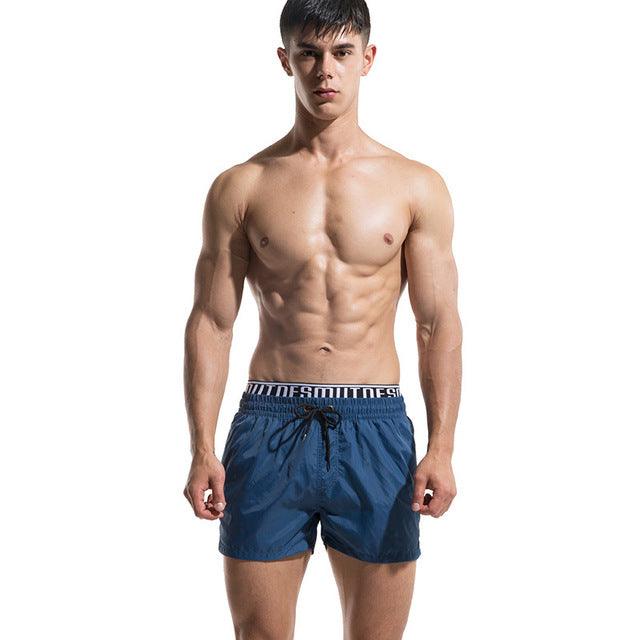 Mens Board Shorts Double Waist Band Beach Swimming - HABASH FASHION