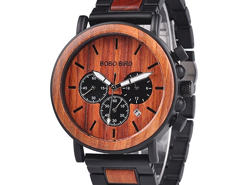 BOBO BIRD Wooden Men Watches Relogio Masculino Top Brand Luxury Stylish Chronograph Military Watch Great Gift for Man OEM - habash-fashion.myshopify.com