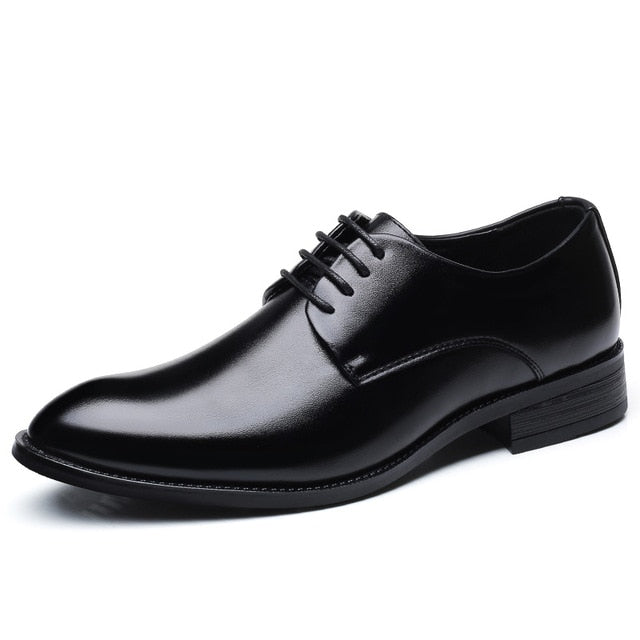 men wedding shoes microfiber leather formal business pointed toe for man dress shoes men's oxford flats - habash-fashion.myshopify.com