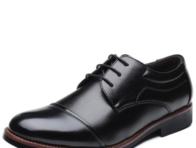 men's oxford flats dress shoes formal business work soft patent leather pointed toe - habash-fashion.myshopify.com