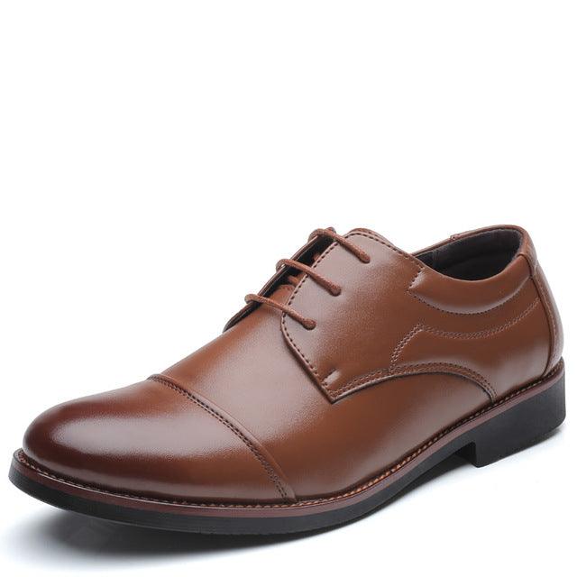 men's oxford flats dress shoes formal business work soft patent leather pointed toe - habash-fashion.myshopify.com