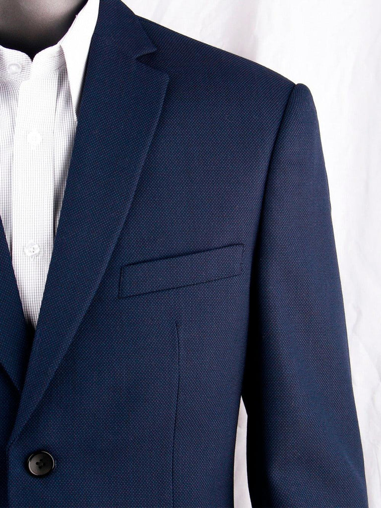 Nailhead Business Men Suits Custom Made Slim Fit Wool Blend - HABASH FASHION