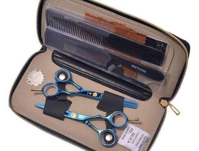 Hairdressing Clipper Hairdresser's Razors with Comb Case Hair Cutting Scissors Thinning Shears Hairdressing - habash-fashion.myshopify.com